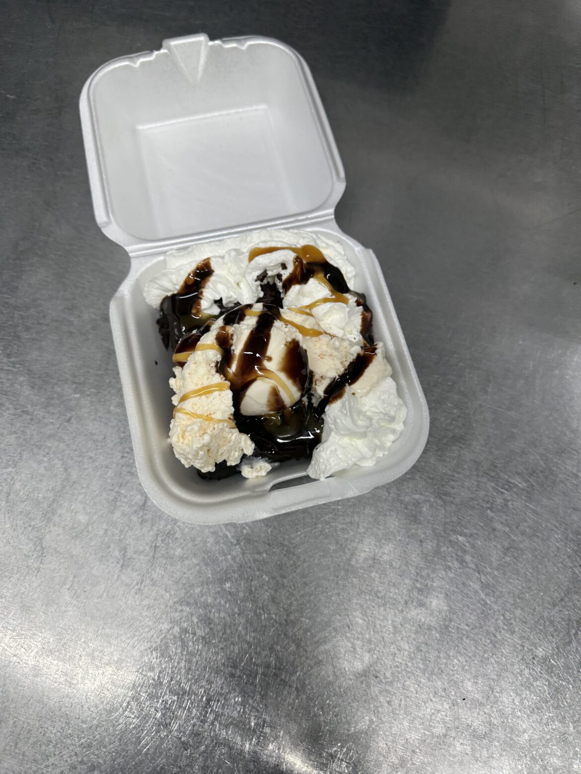 Sometimes your dinner is a brownie and ice cream, SORRY MOM