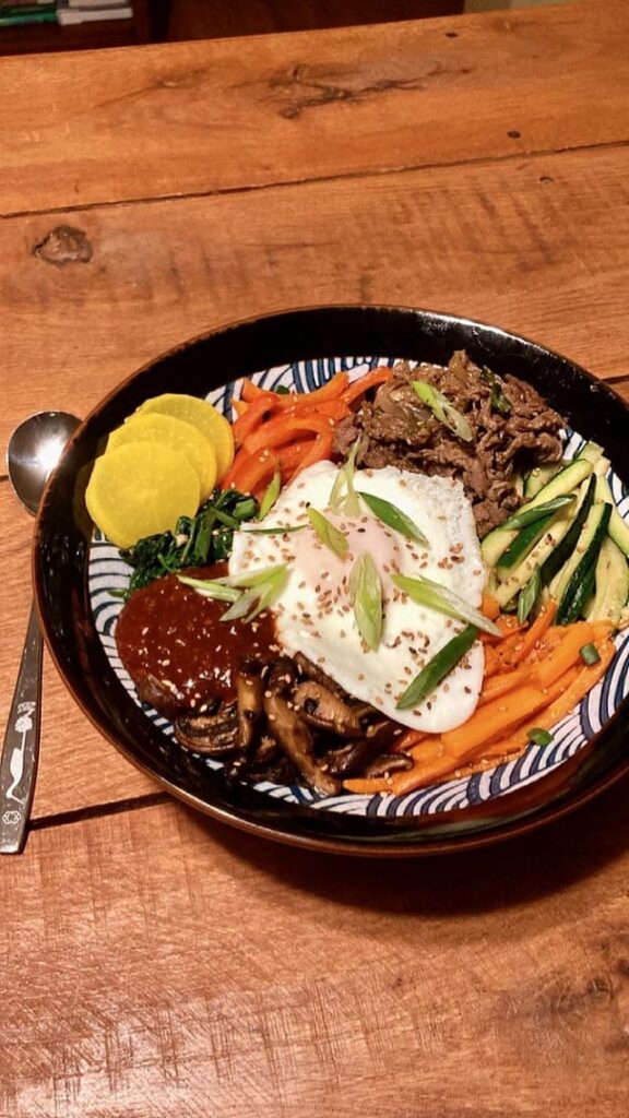 Learning to cook Korean food