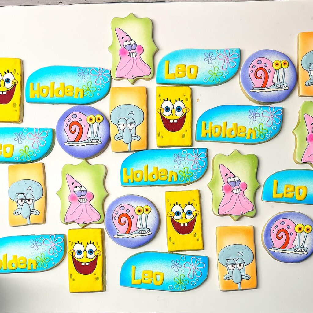 SpongeBob cookies for my sons birthday!