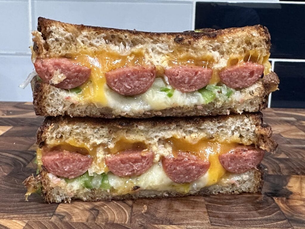 hotdog grilled cheese