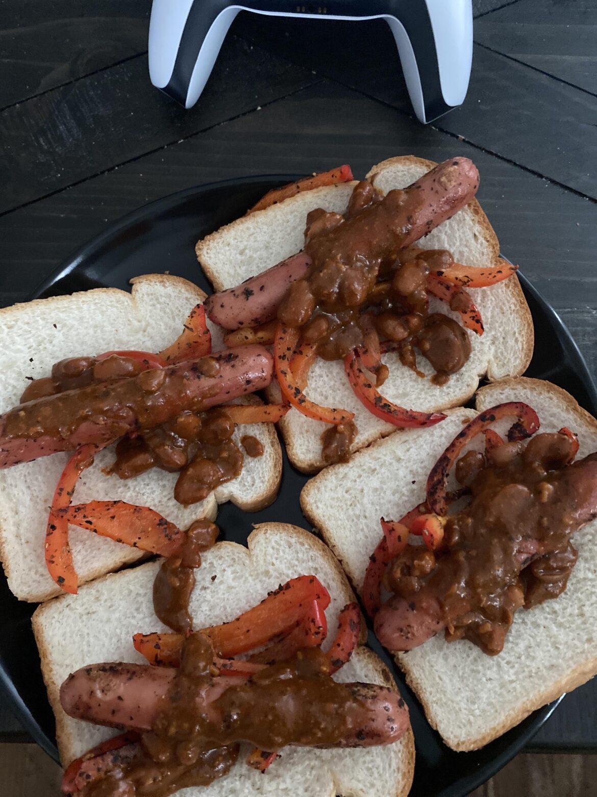 My friends did not approve of my chilli dogs.