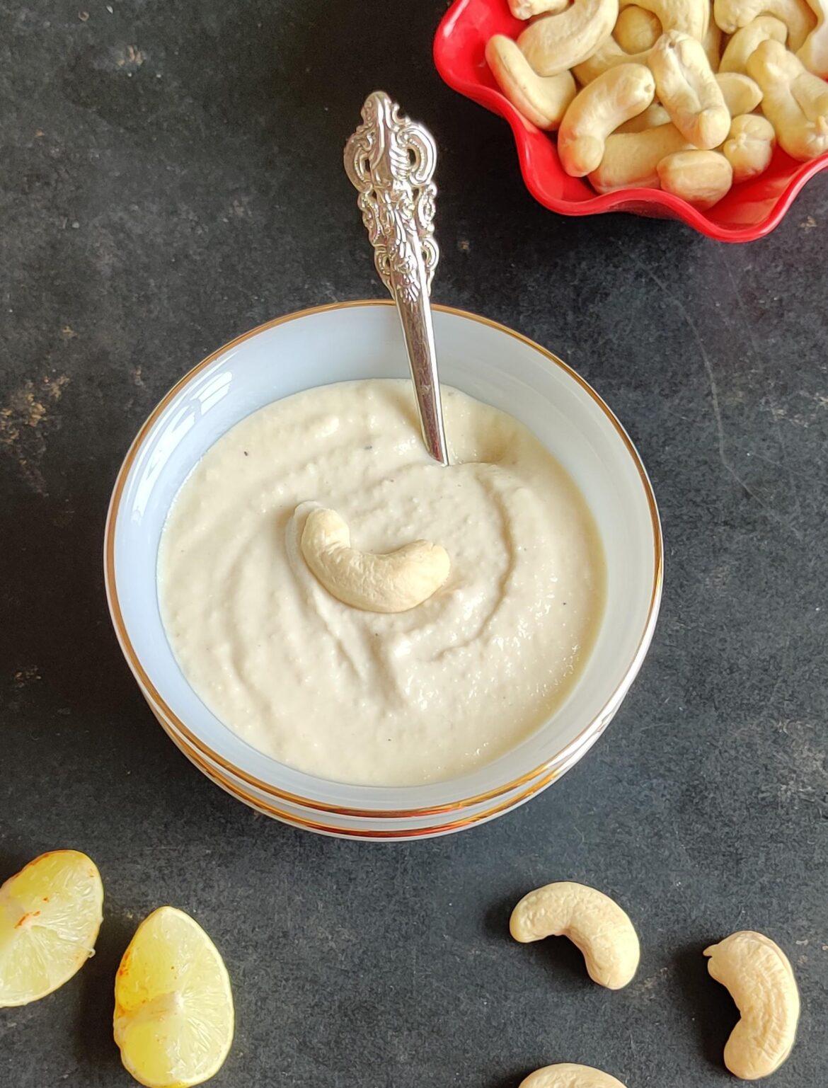 This 6 ingredient, easy, vegan cashew cream recipe is a dairy-free alternative to cream! It's creamy, versatile and tangy.