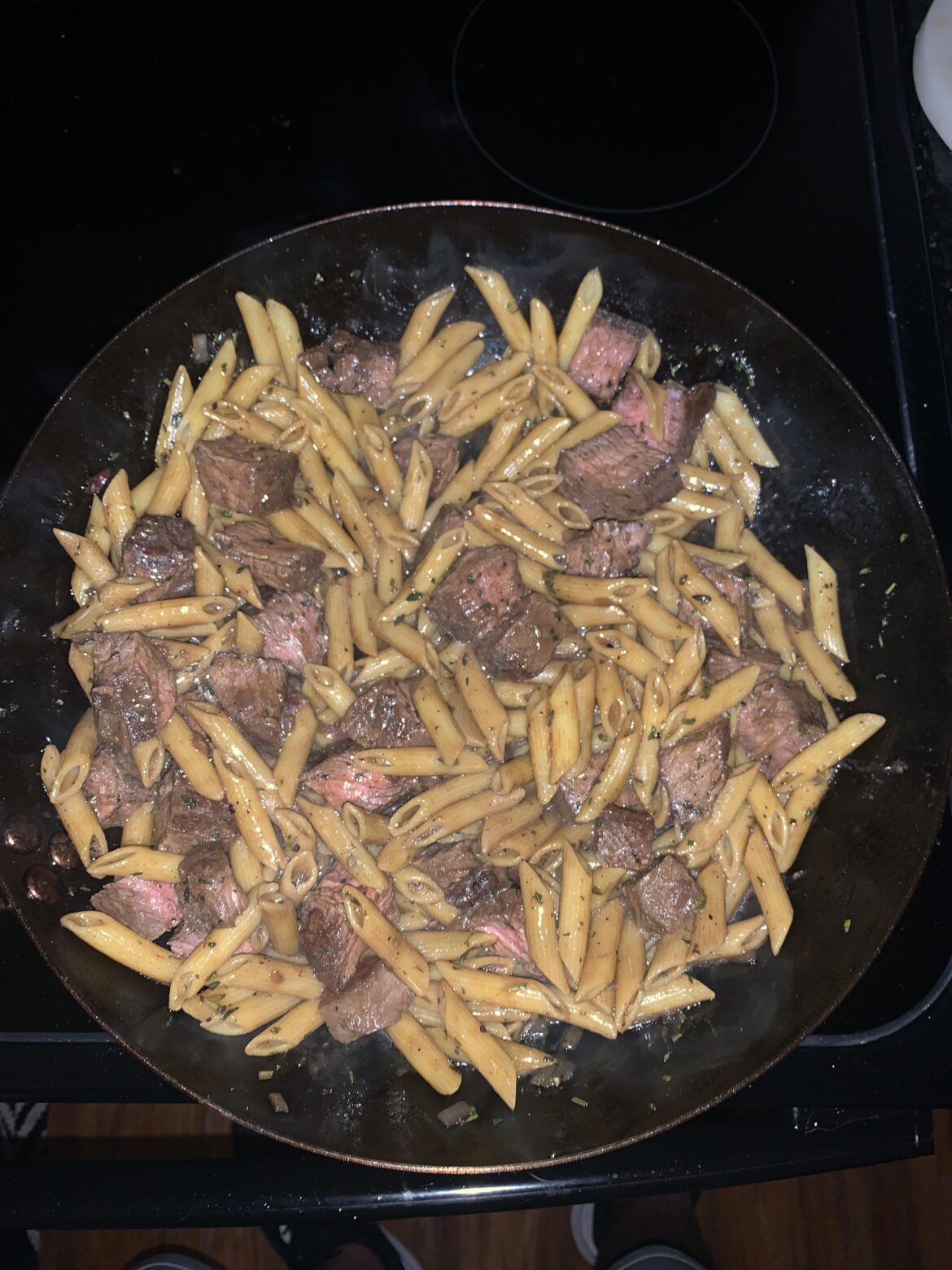 Steak pasta me and my gf made