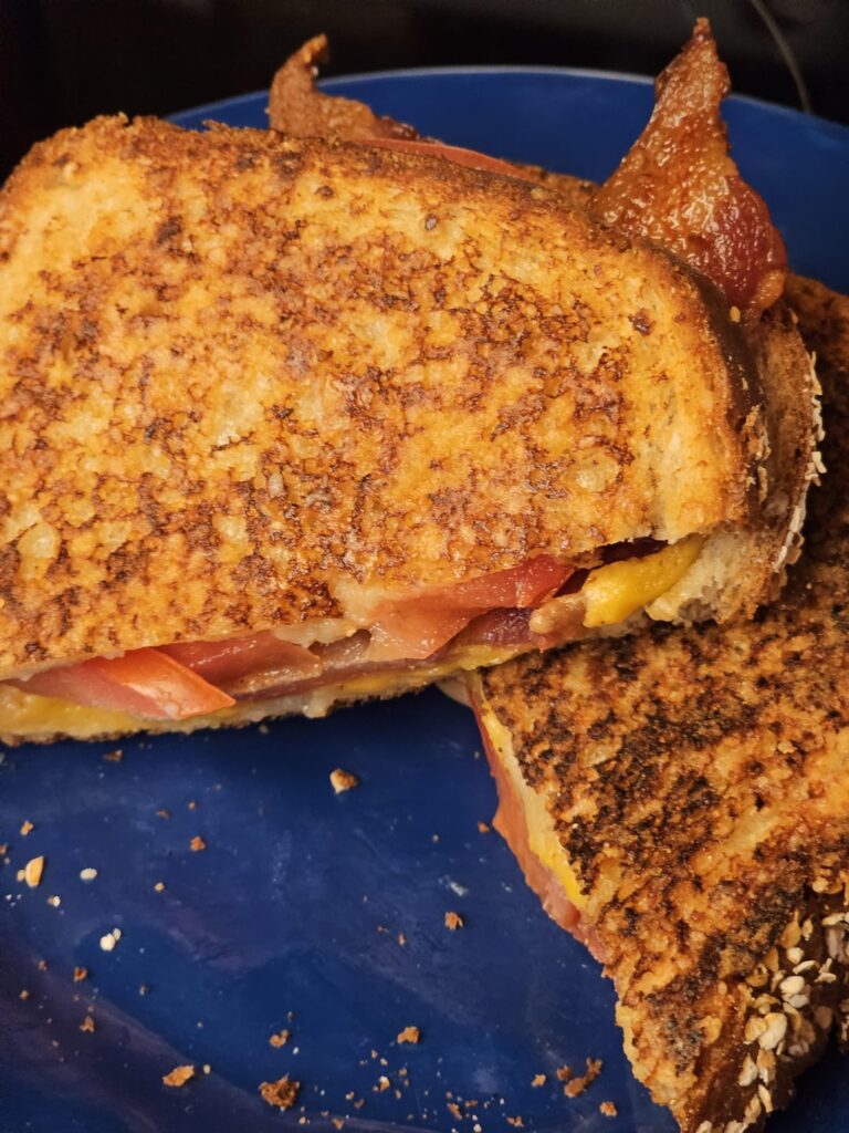 Parm Crusted with Sharp Cheddar Bacon & Tomato