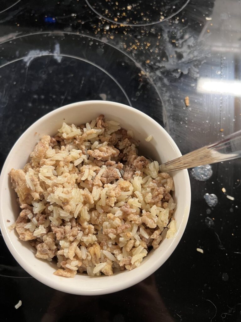 Can anyone give me an estimate for this sauceless stuffed peppers stuffing? It has ground chicken and ground beef :)