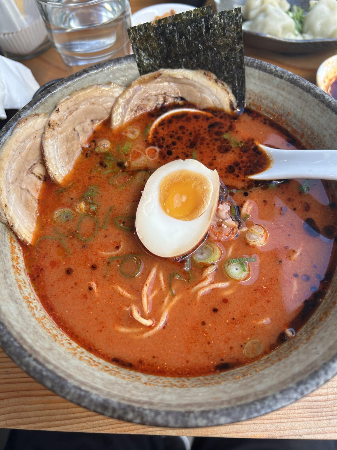 Extra spicy tonkotsu, Menya in London.
