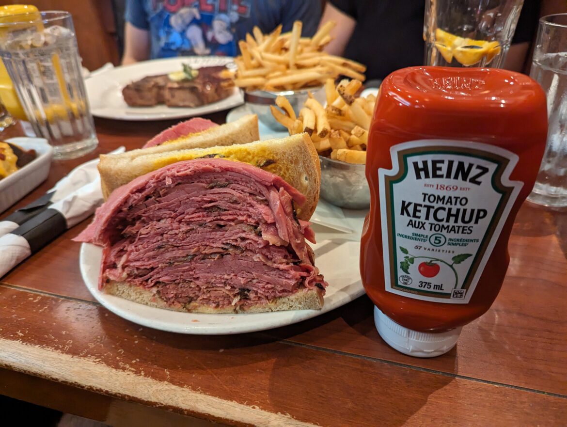 1LB of Montreal smoked meat (Ketchup for scale)