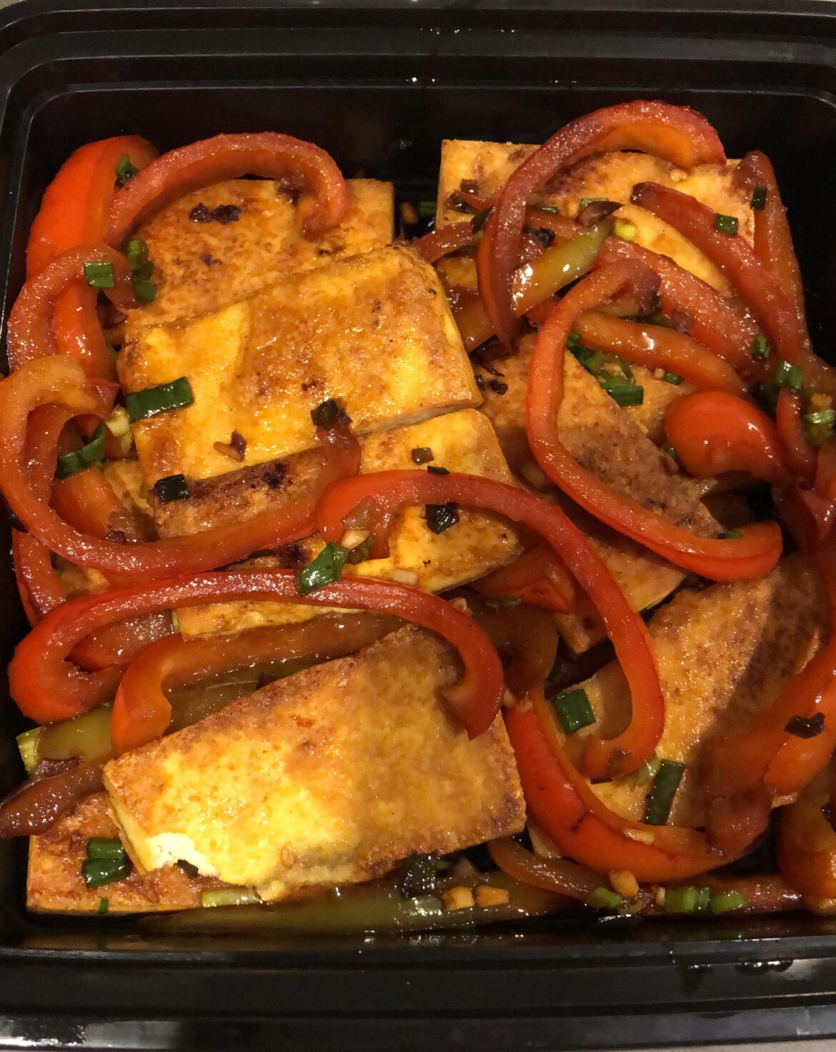 First time making dubu-jjorim. I made it with red bell pepper for added veg. The flavour was so good!