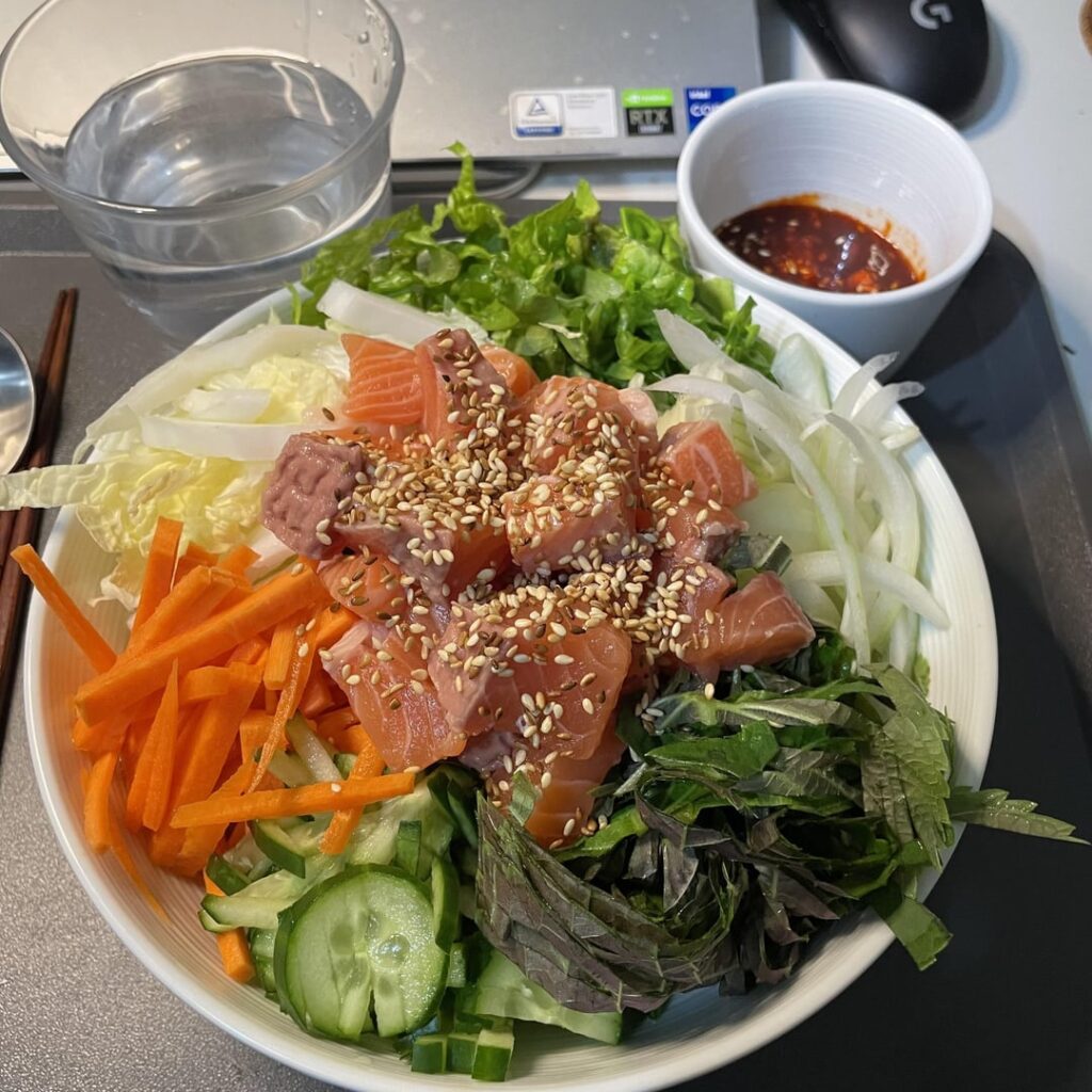 Hoedeopbap (from Aaron & Claire), great, and came together really quickly