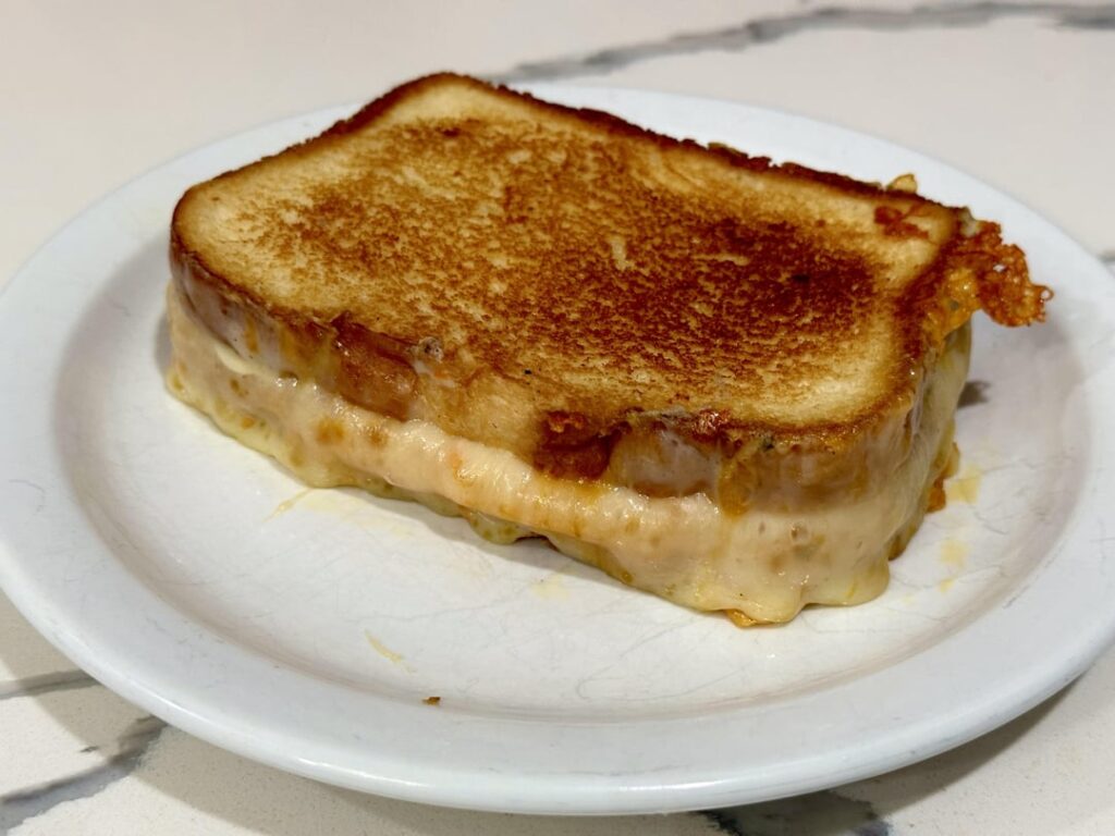 grilled cheese: habanero jack and cheddar