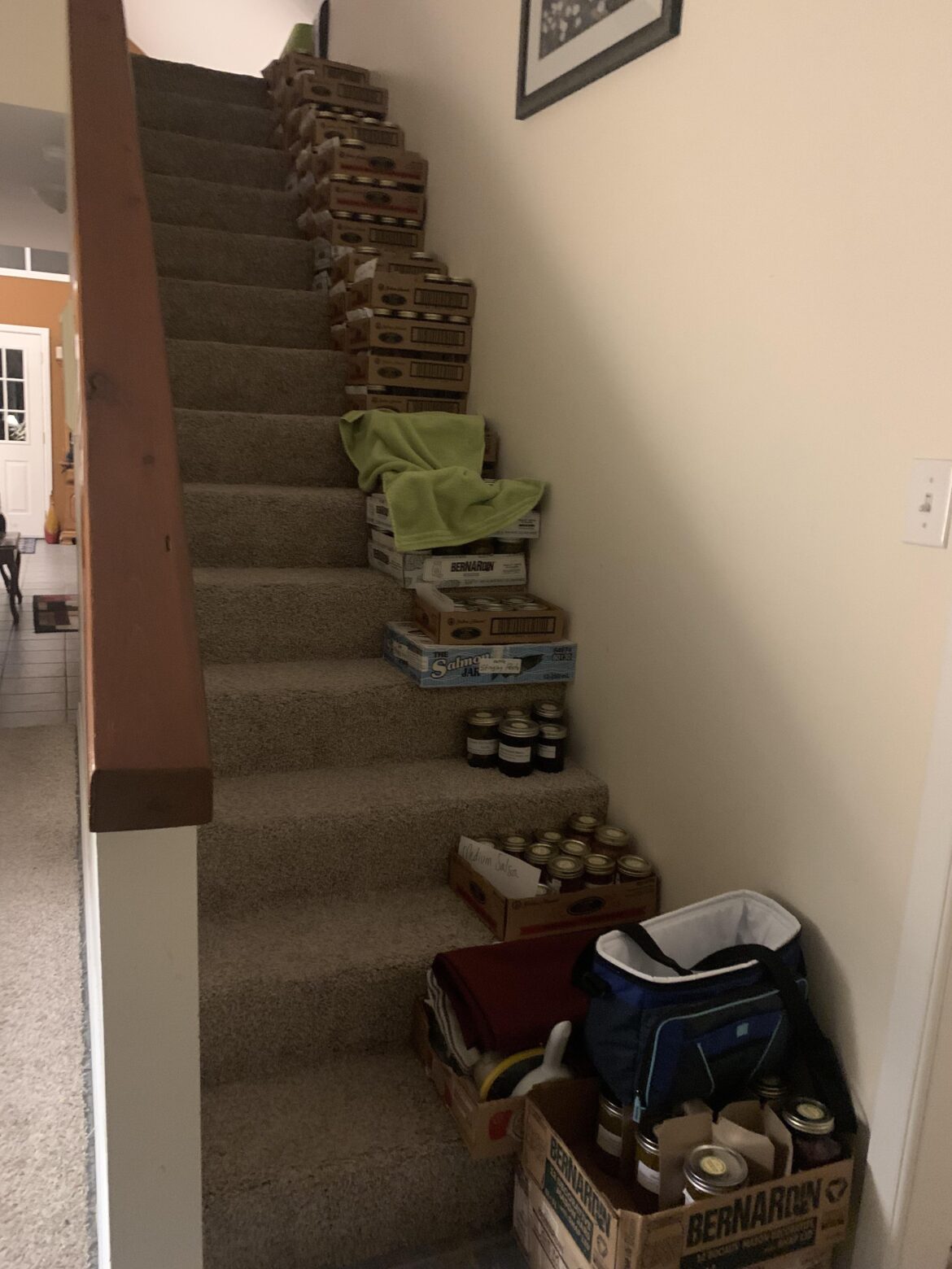 I’ve called my mom a canning machine here are her jams and jellies…her pickles are in 3 diff places