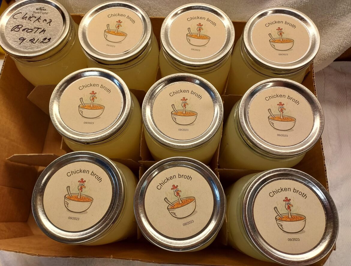 Today's batch of chicken broth 10qts.