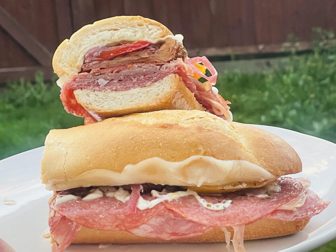 Toasted Italian and provolone with roasted peppers, sundried tomatoes, pickled onions, and garlic & herb mayo.