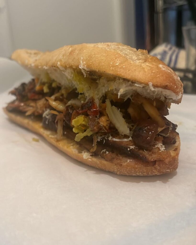 Italian sausage shiitake sandwich Italian sausage shiitake sandwich