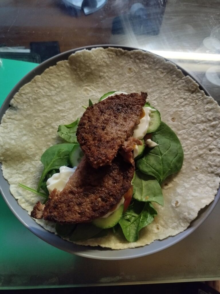 Maybe spicy beef wrap