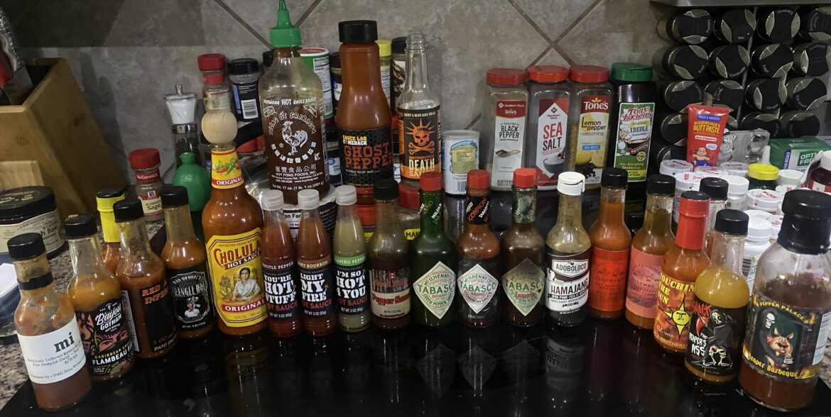 Submitted for your approval, my hot sauce collection.