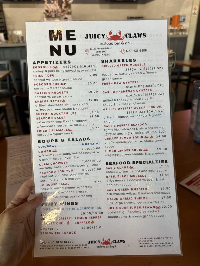 Juicy Claws Seafood Bar and Grill