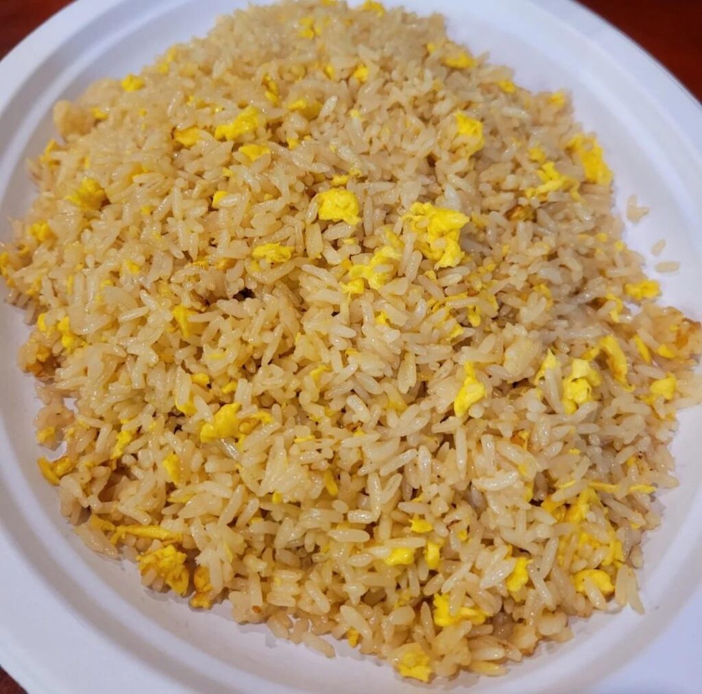 Sometimes I am a simpleton. Scrambled eggs and fried rice.