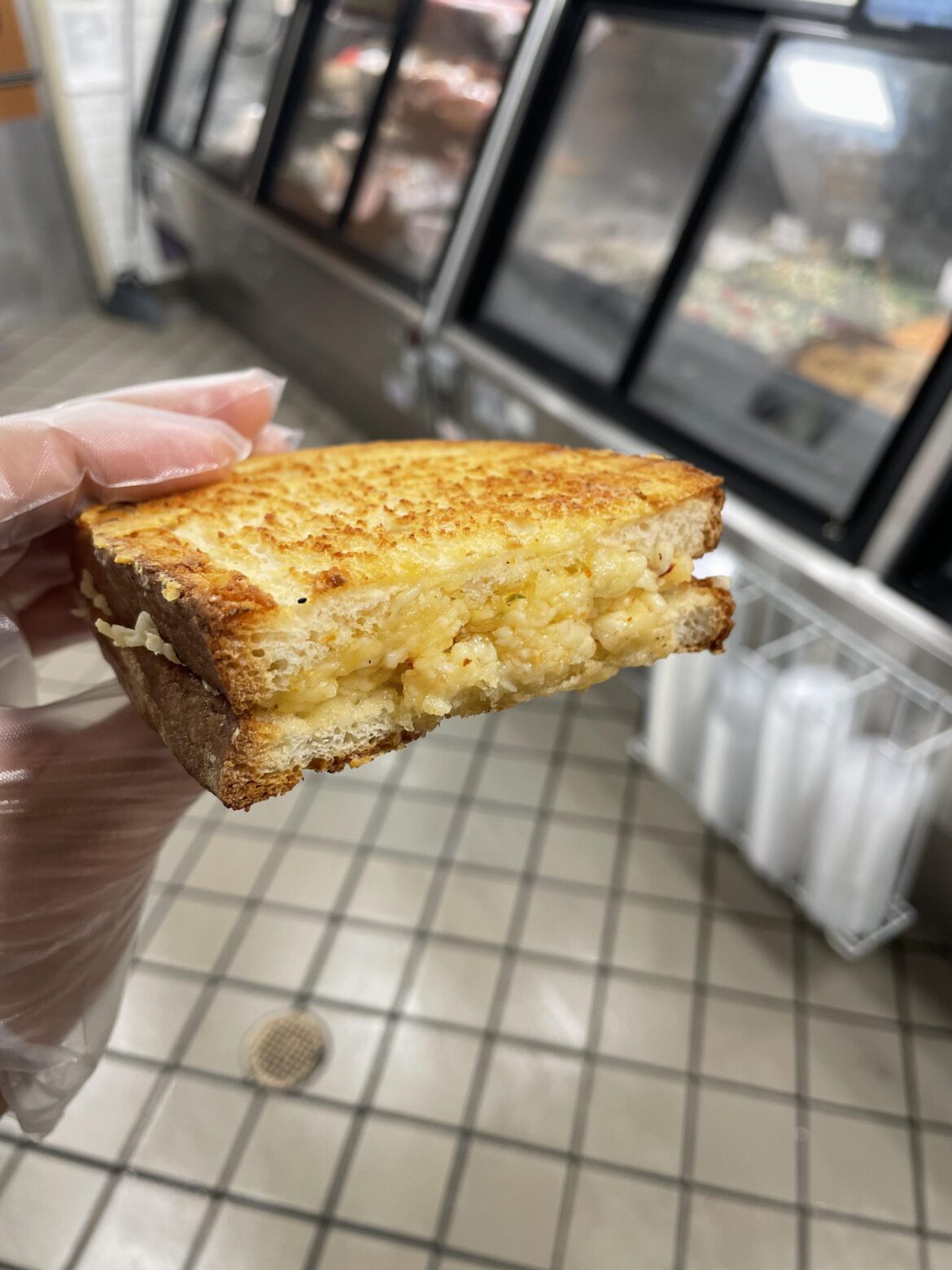 Day 7 of posting grilled cheese sandwiches until I run out of cheese types: Great Lakes Carolina Reaper Cheese .