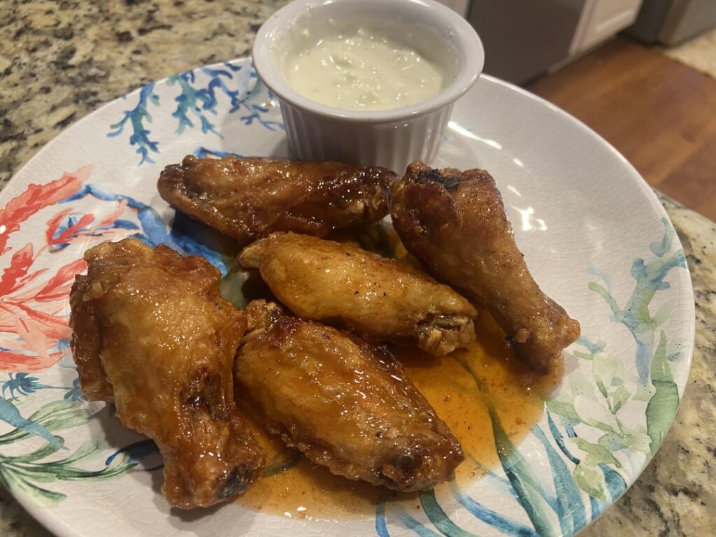 Honey habañero wings