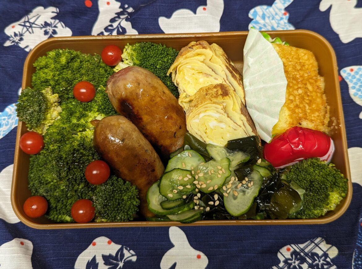 Sausage bento for husband.