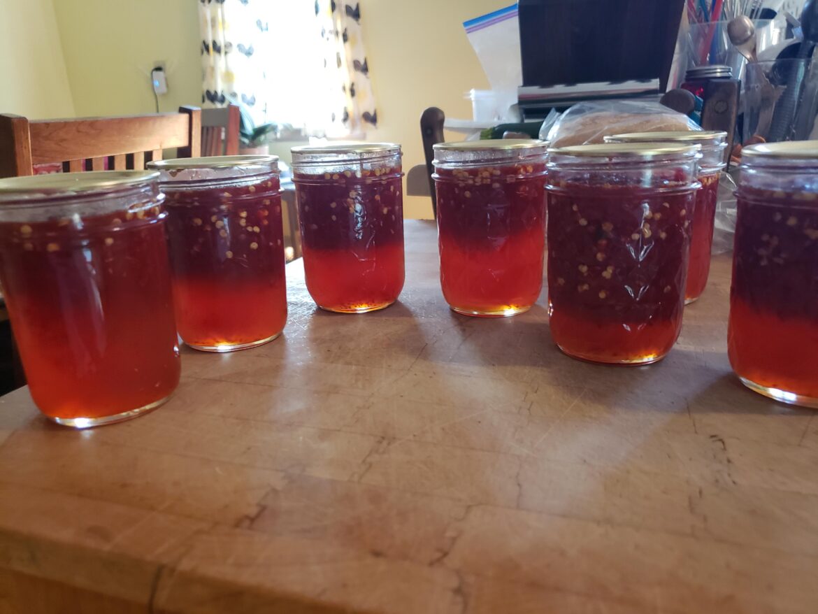 Jalapeno bits floating at top of jelly