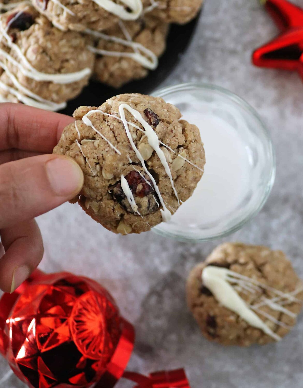 Easy Oatmeal Cranberry Cookies (gluten free recipe)