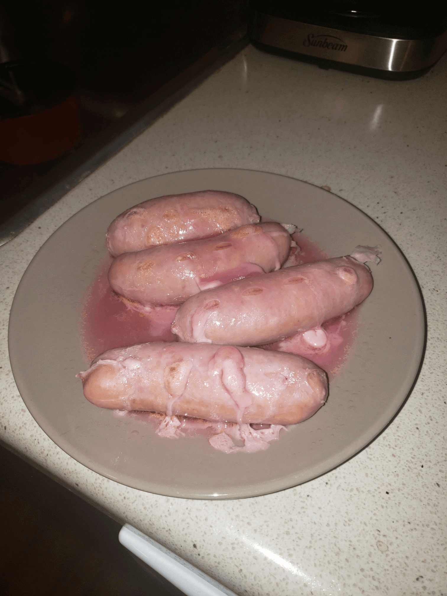 Microwaved sausages Dining and Cooking