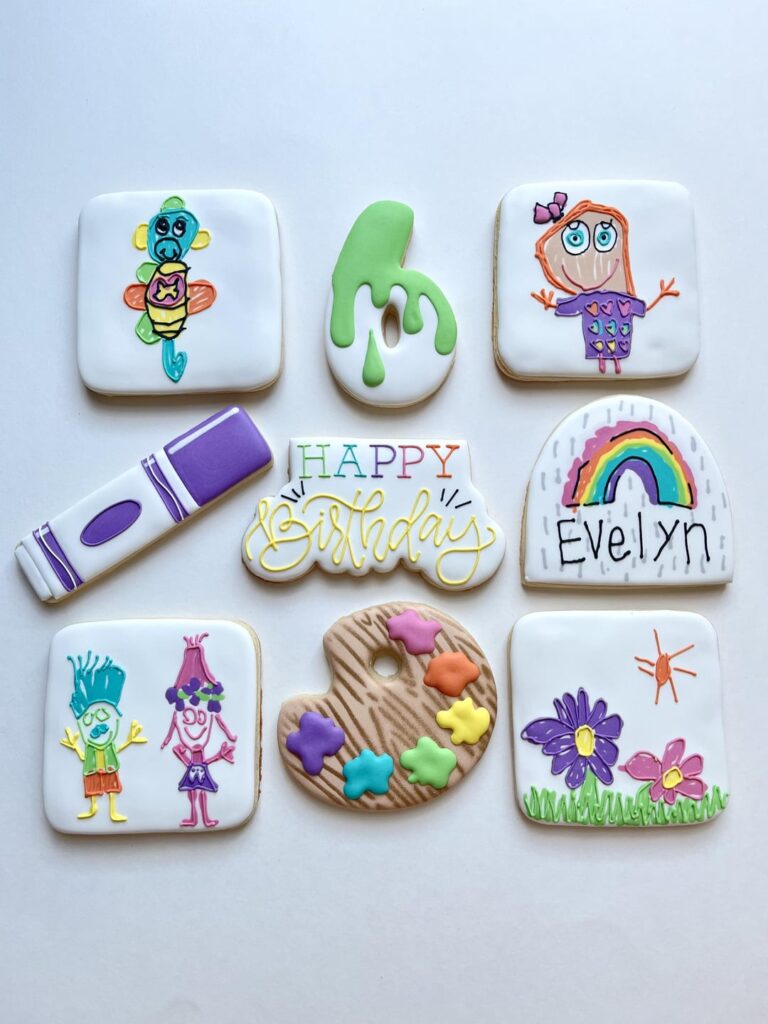 Art themed cookies for a talented 6 year old!