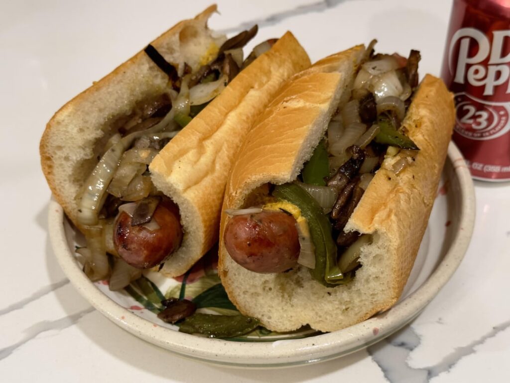 2am garlic kielbasa sandwiches