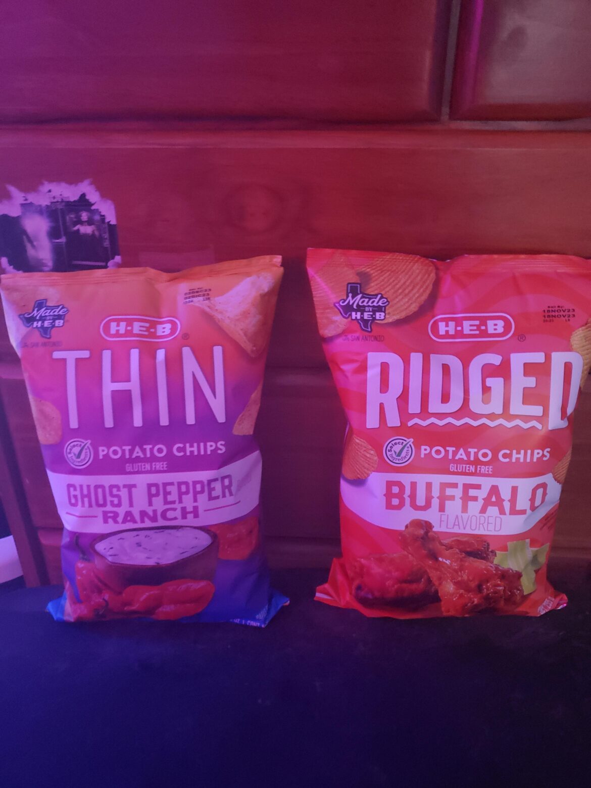 I don't know if anybody has tried either one of these potato chips. But I can tell you that the ghost pepper potato chips are spicy. I haven't tried the Buffalo flavored potato chips yet. But I will soon.