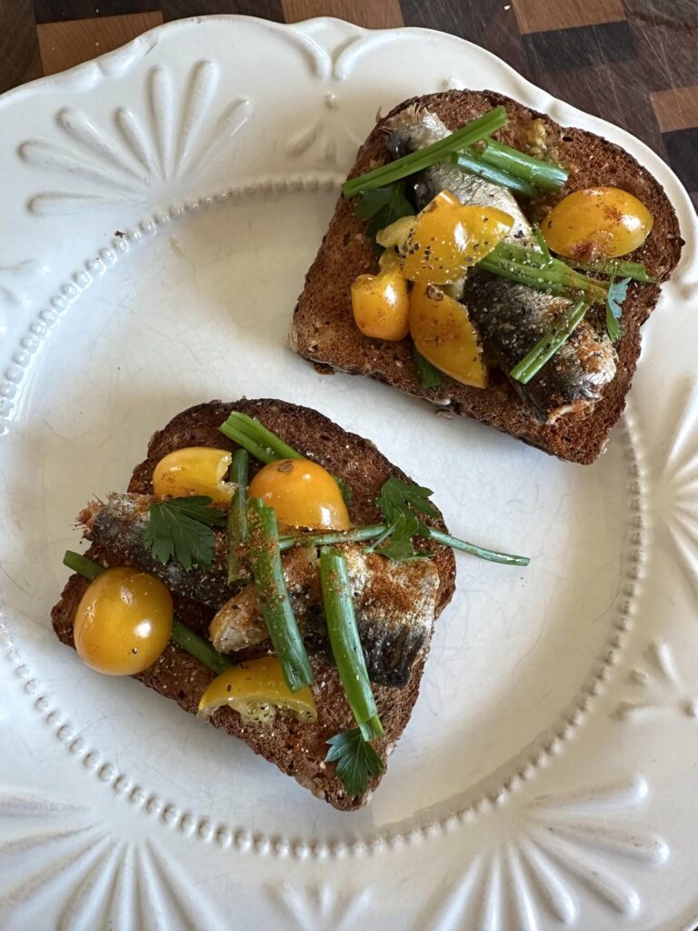 fishwife sardines w/ preserved lemon (on toast)