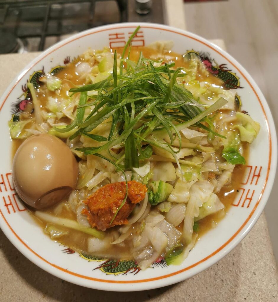 Akayu-ish Miso Ramen with thick noodles