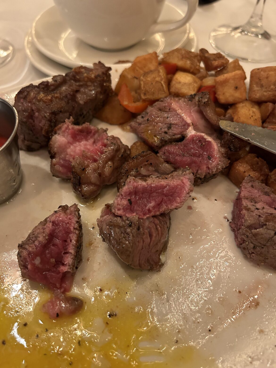 Would you consider this medium rare? My father insisted it is. Personally, I struggle to even call this rare. Seems more blue to me.