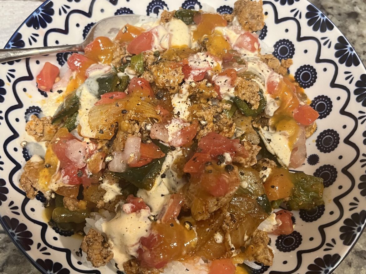 Saucy pork burrito bowl Saucy pork burrito bowl