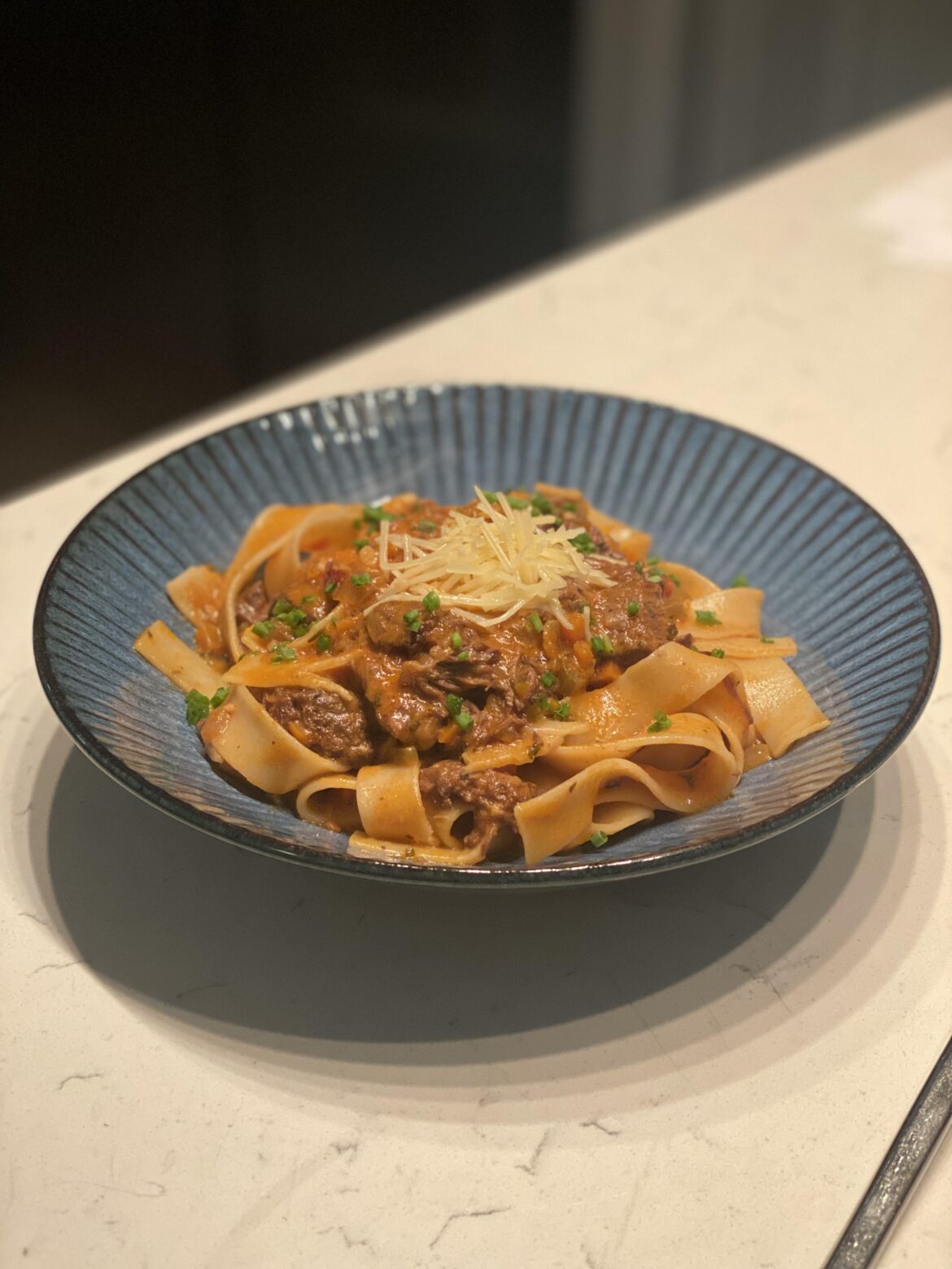 Red Wine Braised Short Rib Ragu with Pappardelle