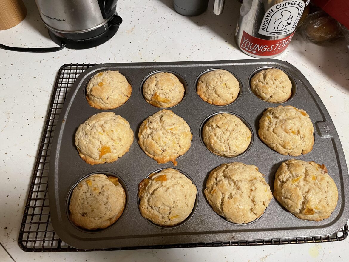 Bravetart’s Muffins with Peaches