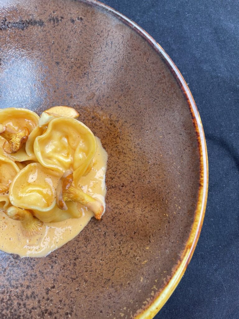 Homemade lobster tortellini