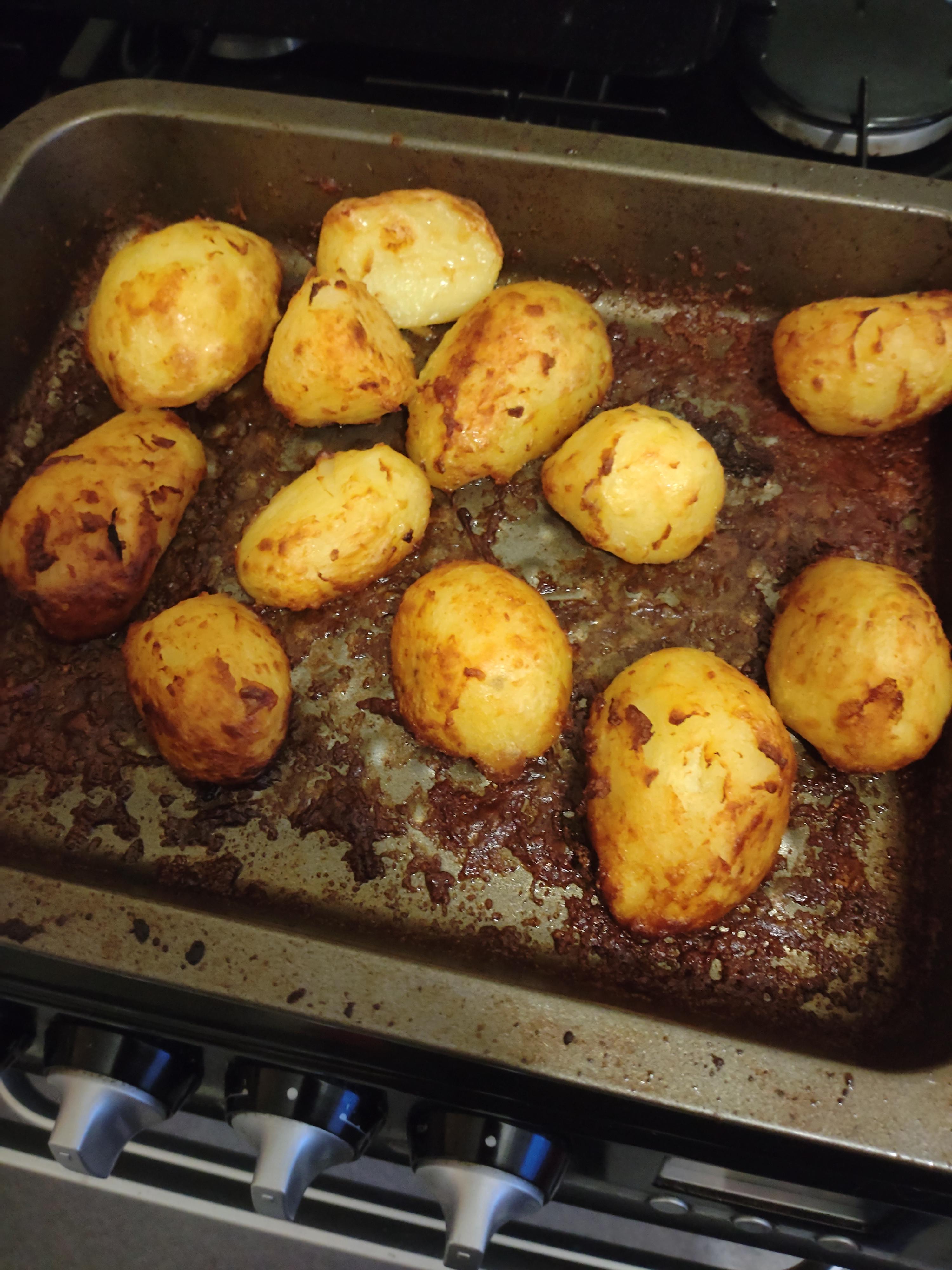 See a lot of roast potatoes posts lately so here's mine, Roasted