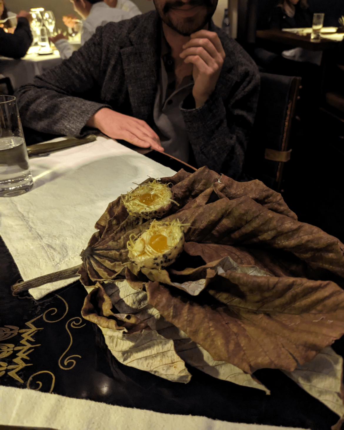 Amuse-bouche on Dry Leaves