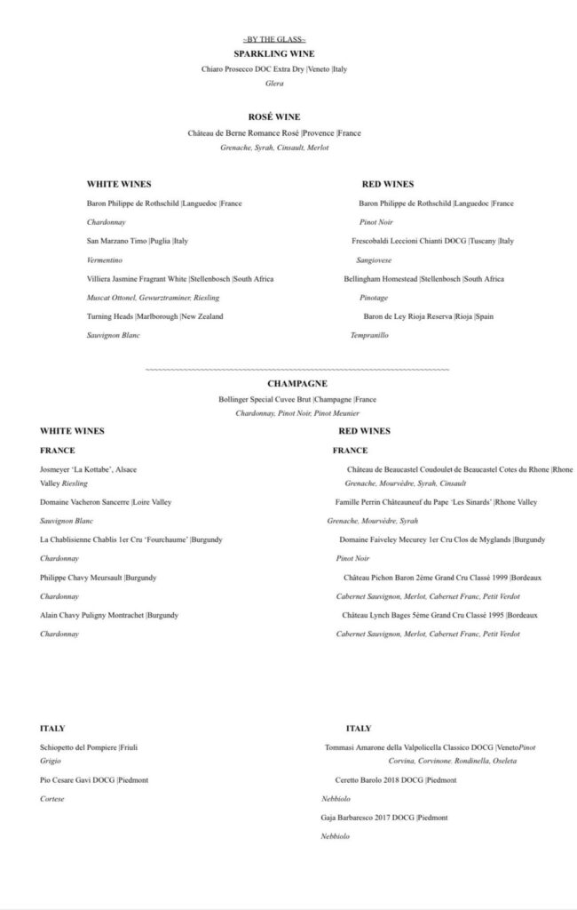 Looking for some POV and insight for this wine list. Looking for some POV and insight for this wine list.