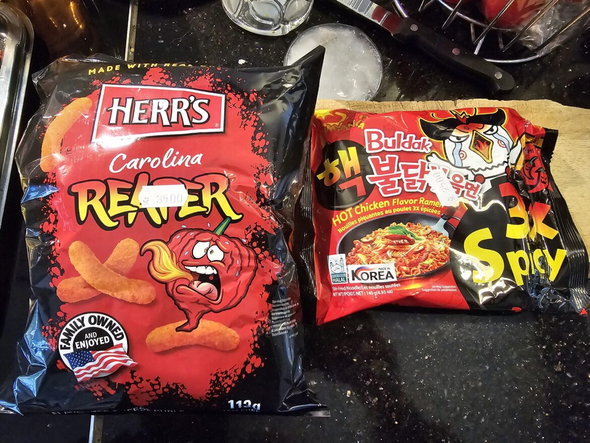 It's been hard to find the truly spicy stuff here in Denmark, so I was excited to find these in the wild. Haven't had the 3x yet, but can easily handle 2x.Had the cheese puffs, and was very disappointed by the (lack of) heat, unfortunately.