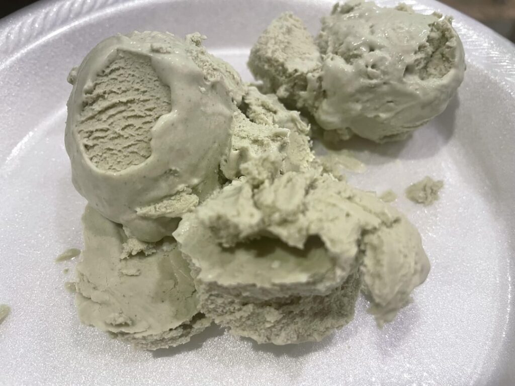 Made my first batch of custard mint ice cream. Used fresh mint from my garden!