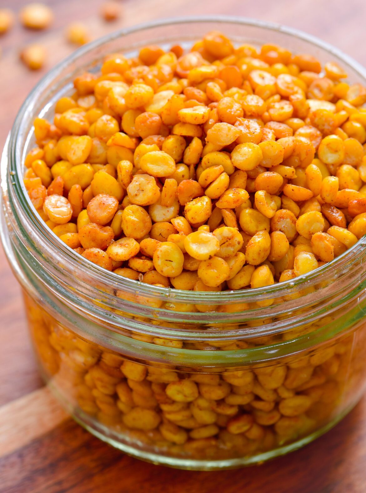 Air fried lentils - A simple and easy snack with less oil in the air fryer