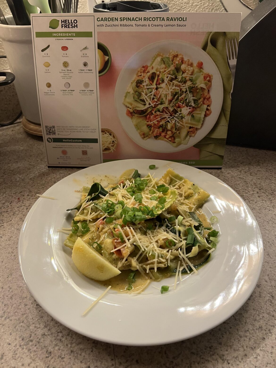 Garden spinach ricotta ravioli. Was great ⭐️⭐️⭐️⭐️⭐️