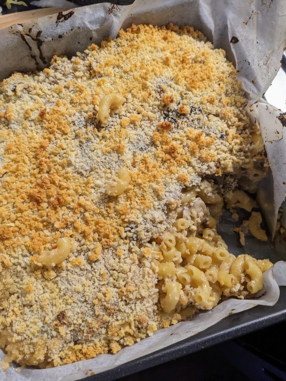 Parchemin paper on the pan so you can harvest the caramelize side on the pan + easy wash