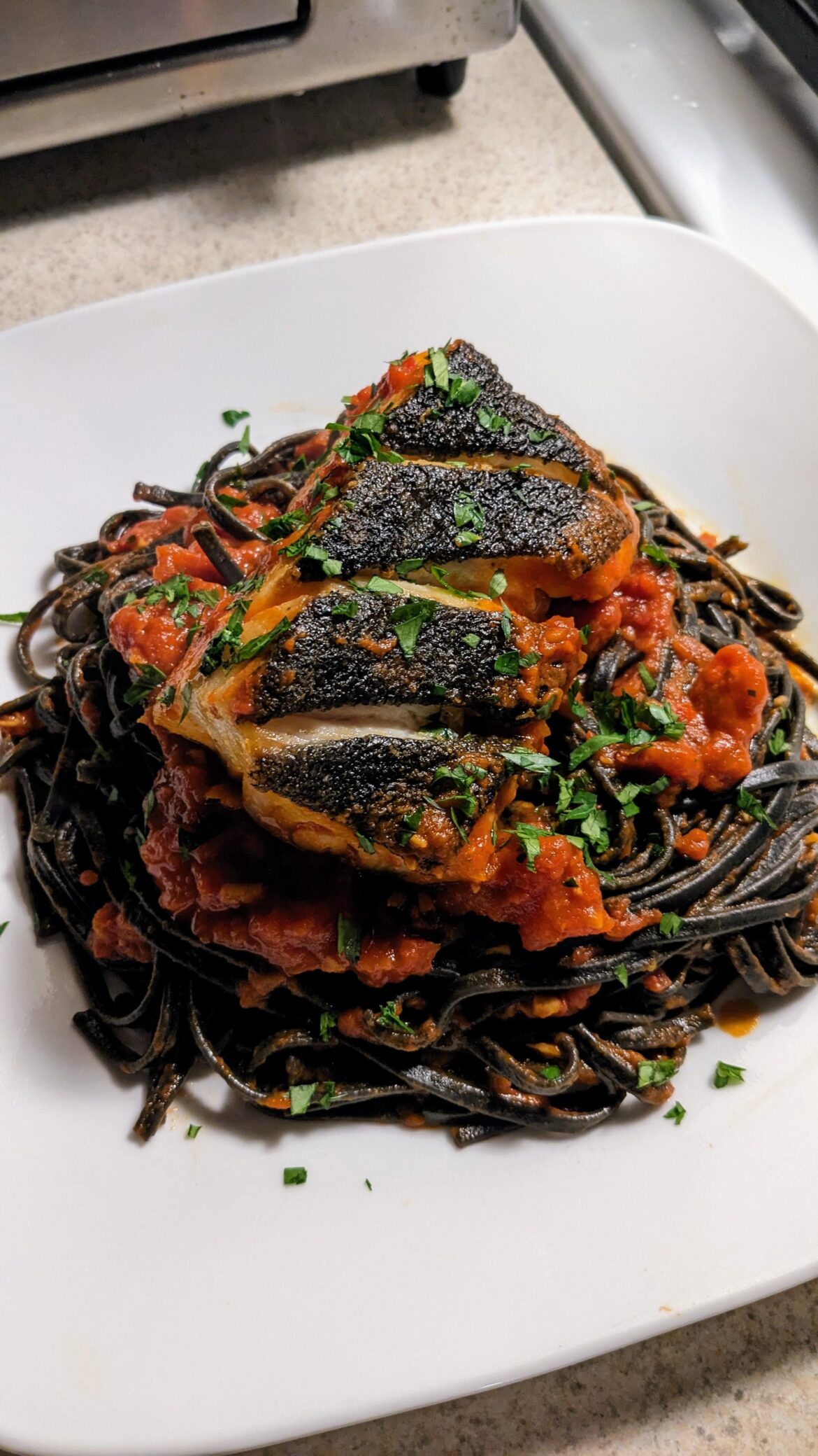 Sablefish & Squid Ink Pasta