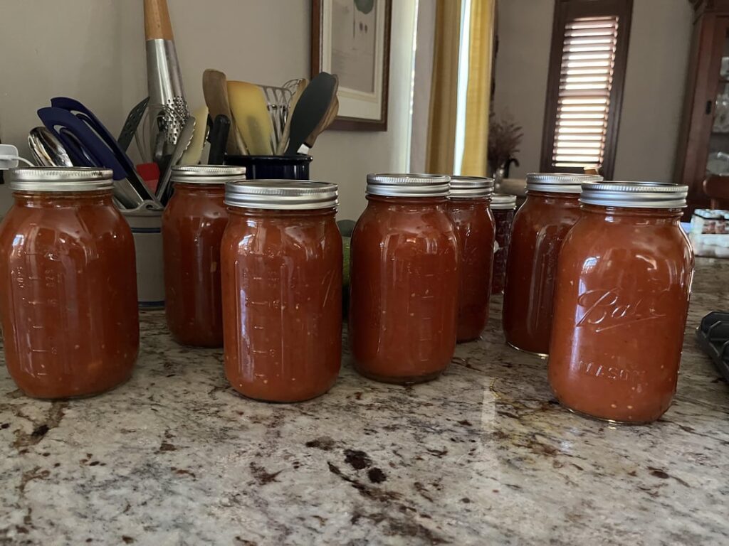 Marinara quarts today, had to break out the pressure canner.