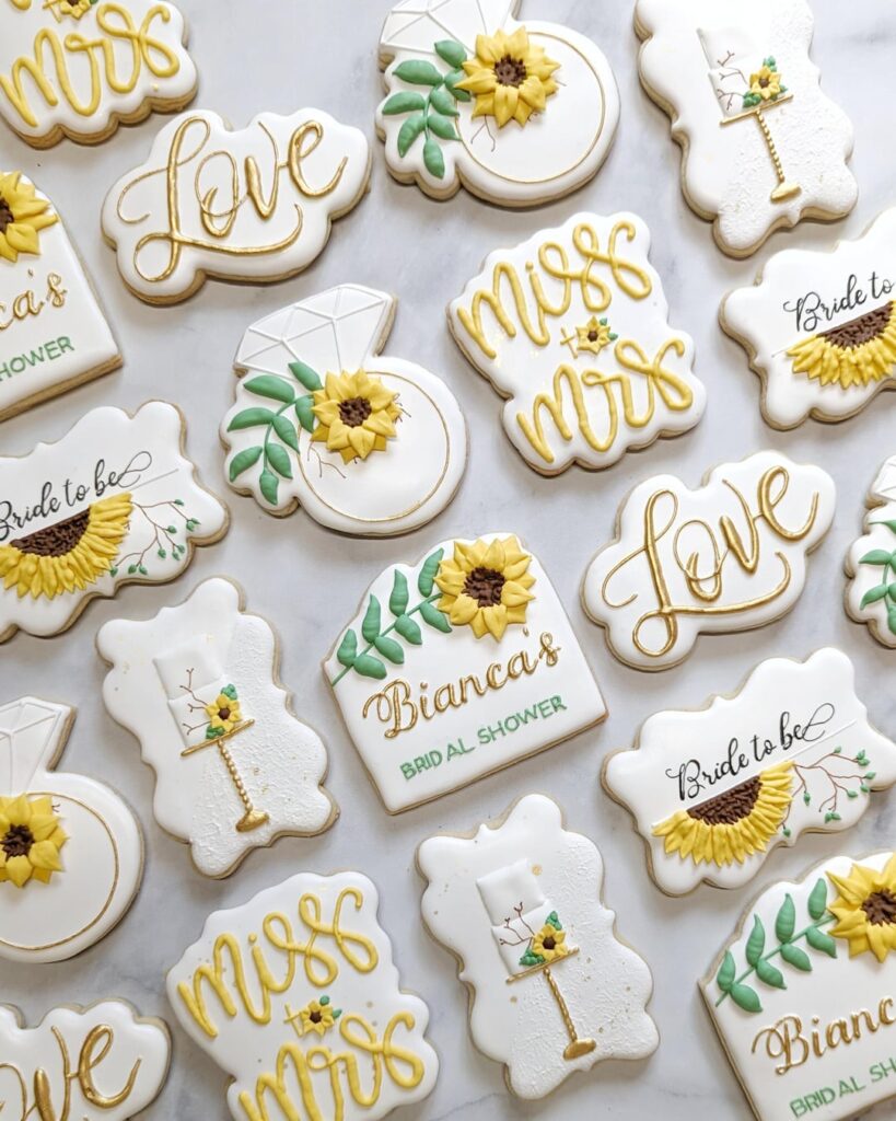 Sunflower Bridal Shower Cookies 🌻
