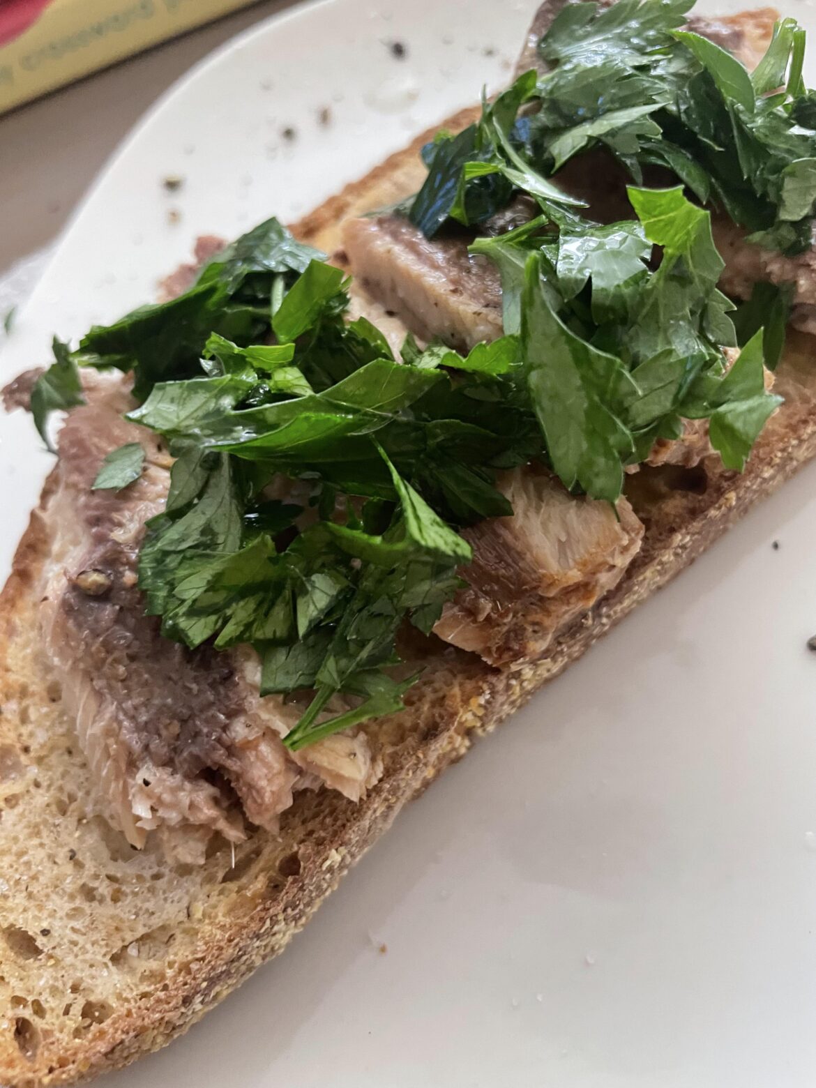 My first sardine toast!
